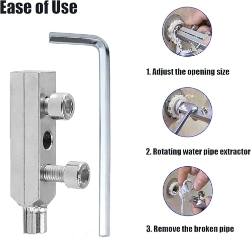 Broken Faucet Removal Tool,Stripped Screw Extractor,Broken Pipe Extractor Tool,Stripped Screw Extractor,For Damaged Faucet Water Pipe Remover (Rectangle) - size: Rectangle