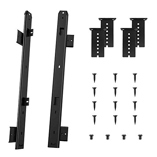 FRMSAET Drawer Slides 12/14/16/18 inch Cabinet Rails Hardware-18 inch Black - color: Black, size: 18 Inch