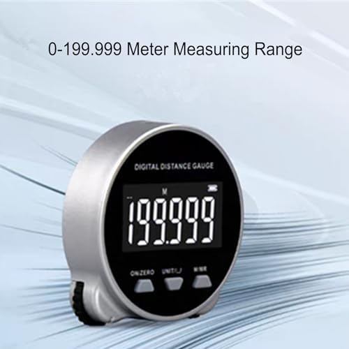 Digital Tape Measure, 0-656.2ft Long Distance Electronic Rolling Ruler with LCD Display, USB Rechargeable Multifunctional Digital Measure Tool Range Finder, Support Data Storage