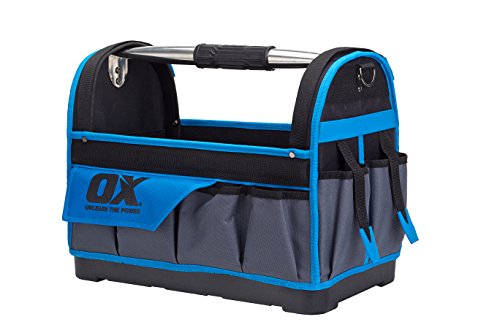 OX P262618 Pro Open Tool Tote, Black/Blue, 18-Inch