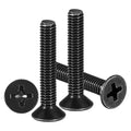 METALLIXITY M3-0.5x16mm Phillips Flat Head Bolts 304 Black 50Pcs - color: Black, size: M3-0.5x16mm