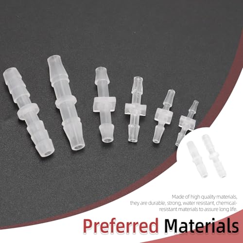 Hilitchi No.1 Clear Tubing Assortment with Hose Barb Fittings Kit Flexible Plastic Tube Hose Set For Home Repair Water Oil Transfer Aquarium - style: No.1