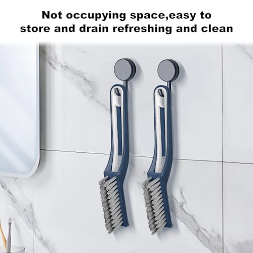 Stiff Bristle Brush - Hard Bristle Crevice Cleaning Brush Tools for Household, Kitchen, Bathroom, Window, Toilet, Corners, Multi Purpose Hard Bristle Brushes for Deep Cleaning Gap(2 pcs)