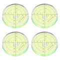 PATIKIL 4pcs Round Bubble Level 66x10mm Mini Circular Bullseye Spirit Levels Measuring Layout Tools for Leveling Camera Tripod Telescope Workshop Turntable Pictures Frame, Green