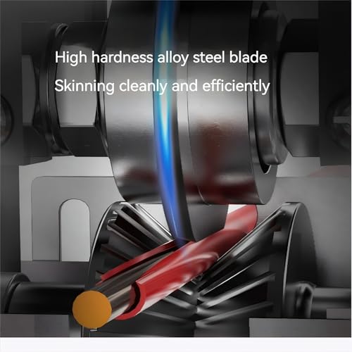 cjc Wire Stripper Machine, for 0.06"-1" Scrap Wires Hand Crank Wire Stripping Machine (Drillable), 3-Channels Wire Peeling Tool for Efficient Copper Cable Stripping, 2 x Spare Blades