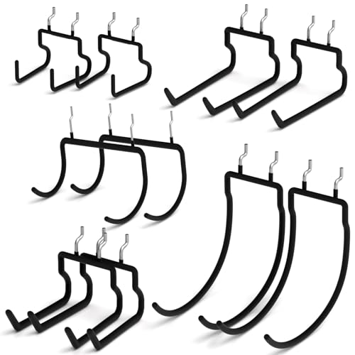 INCLY 10 Pack 1/4" Pegboard Drill Holder Tool Utility Hooks - size: 10 Pack