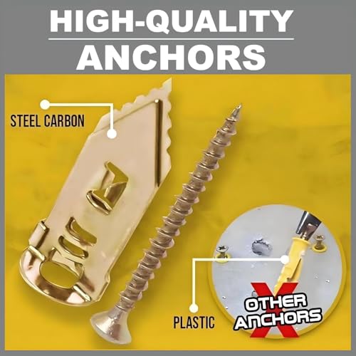 Expansion Screw Sleeve - Hammer Driver Anchor with Screw Nail-in Drywall Plaster Fixing Expansion Anchor Bolt (60)