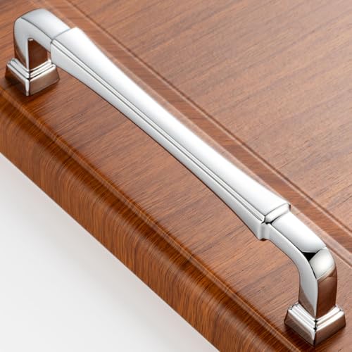 5 Inch Polished Chrome Cabinet Pulls Kitchen Handles 10 Pack 3175 - color: Polished Chrome, size: 5 In Hole Distance