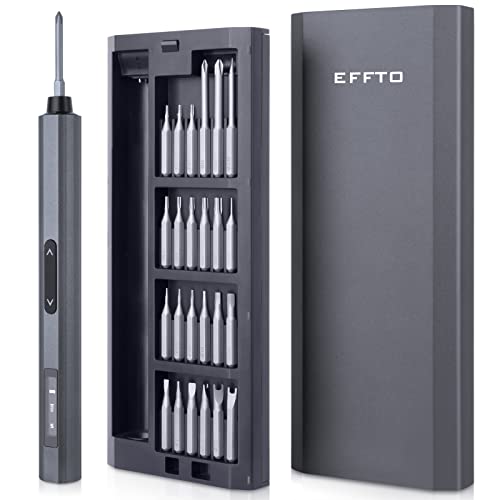 Precision Screwdriver Set, 5 Gear Torque, Mini Electric Screwdriver with OLED Screen, Small Screwdriver Set Rechargeable with 48 multifunctional bits and shadowless LED lights