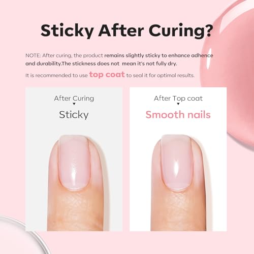 modelones Base Coat Builder Nail Gel, 2 Pcs Clear and Rose Nude Pink - color: Builder Clear Rose