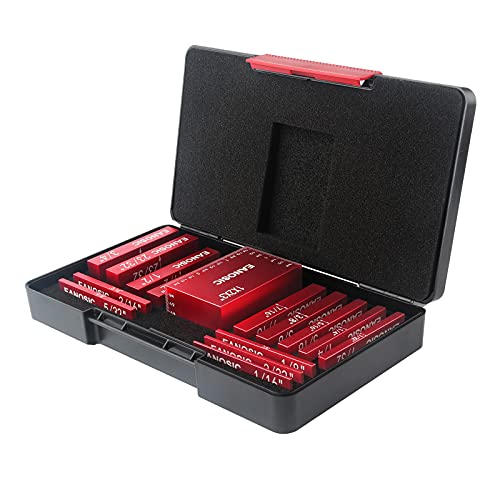 EANOSIC Setup Blocks Height Gauge Set, 15pcs Precision Aluminum Setup Bars for Router and Table Saw Accessories Woodworking Set Up, Bars Include Laser Engraved Size Markings - style: 15 Pcs-INCH