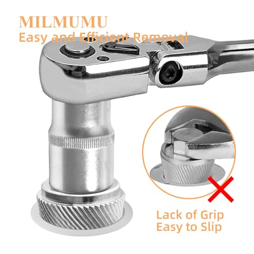 MILMUMU Tub Drain Extractor-Removes Stubborn Tub Drains, Inner 1.52"to 1.7" - color: Silver