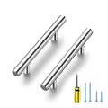 Ravinte Brushed Nickel Cabinet Handles, 30 Pack Drawer Pulls, 3 in | 5in Overall Lenghth, T Bar Pull, Smooth Grip, Kitchen Hardware Upgrade, For Cabinets, Drawers, Cupboards, Dressers - size: 3 Inch Hole Centers