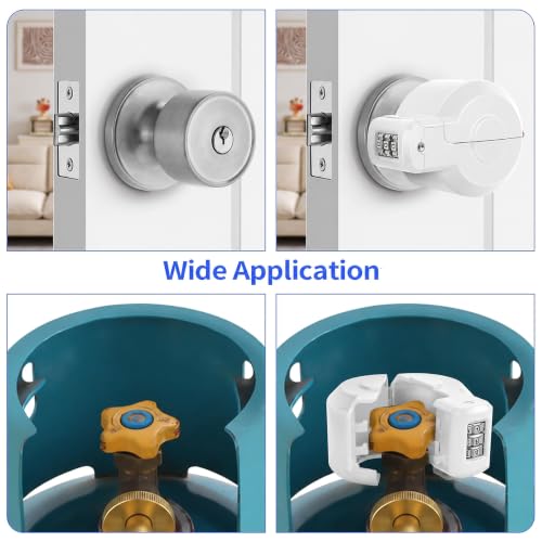Door Knob Safety Cover Lock Child Proof Door Knob Lockout Device Cover - color: White