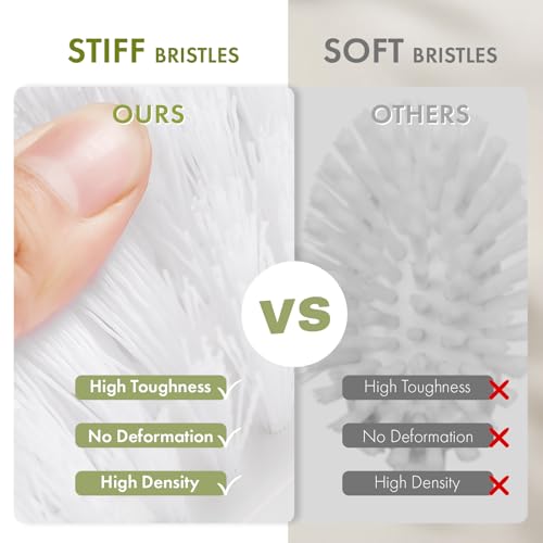 Amazer Scrub Brush for Cleaning Comfort Grip Shower Scrubber Flexible Stiff Bristles with Handle Heavy Duty Cleaner Brush for Tub Sink Carpet Floor - Pack of 2 (Grey+Grey) - color: Grey+grey, size: 2-Pack