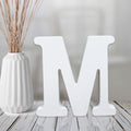 AOCEAN 4 Inch White Wood Letters Unfinished Wood Letter for Wall Decor Decorative Standing Letters Slices Sign Board Decoration for Craft Home Party Projects (M) - style: M