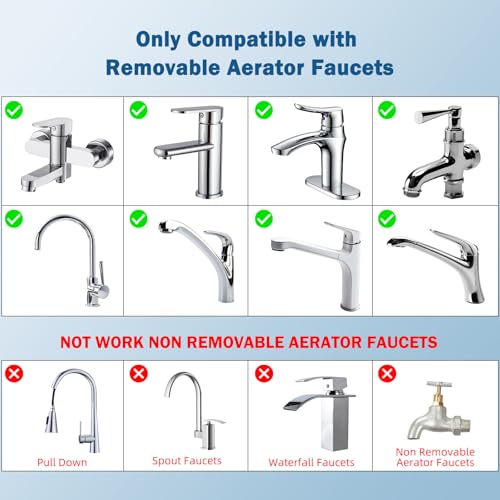 Hibbent NSF/ANSI/CAN 61 Certified Kitchen Faucet Aerator, Brushed Nickel - color: Brushed Nickel, style: Upgraded 360 Degree Faucet Aerator