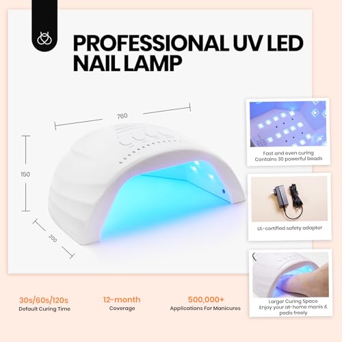 Beetles Gel Nail Kit with U V Light - 75PCS 45 Colors Gel Nail Polish Set - color: Chic Outfits - 45 Colors (75 Pcs)