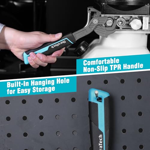 DURATECH 10-Inch Self-Adjusting Wrench, Self-Locking Pipe Wrench - size: 10"