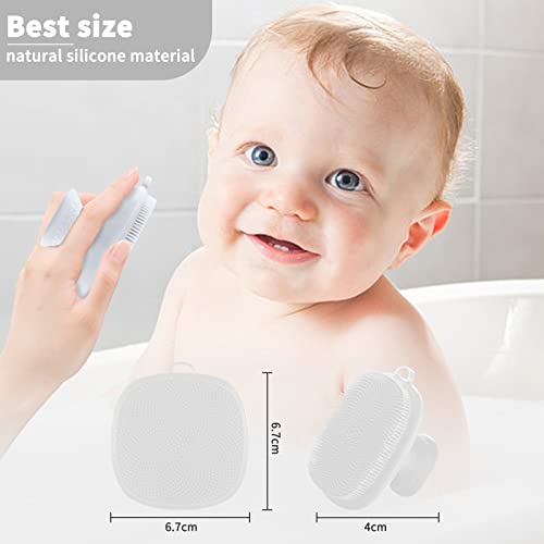Silicone Face Scrubber for Men Facial Cleansing Brush Silicone Face Wash Brush Manual Waterproof Cleansing Skin Care Face Brushes for Cleansing and Exfoliating (White) - color: White