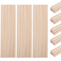 300PCS Wooden Dowel Rods, 1/4 Inch x 12 Inch Unfinished Hardwood Rod Wood Sticks for Crafts and DIYers