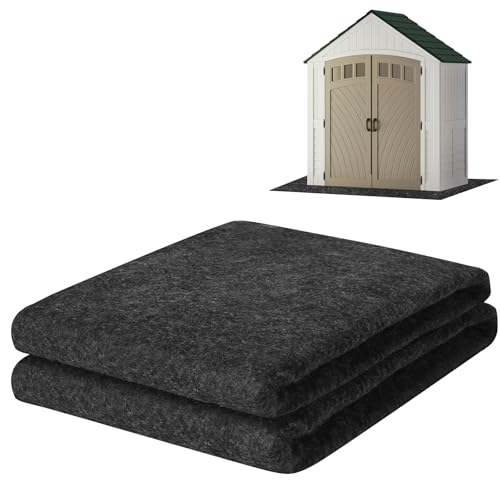 ToLanbbt Outdoor Storage Shed Floor Mat, 5 x 3 FT Waterproof Carport Mat, Washable Furniture Pad with Non Slip Backing for Dust, Oil, Protection, Storage Shed Not Included - size: 5 x 3 FT