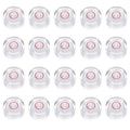 HARFINGTON 20pcs Circular Bubble Spirit Level 12x6mm Mini Round Bubble Spirit Level Little Measuring Layout Tools for TV Industrial Carpentry Picture Frame, White/Red - color: White/Red, size: 12x6mm