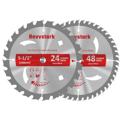 5-1/2"(10mm Arbor) Circular Saw Blade 24T&48T for Cutting Wood - size: 5-1/2 In 10mm Arbor 24&48T