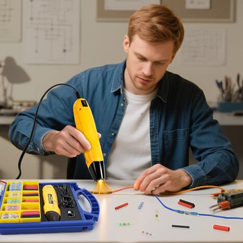 haisstronica Solder Seal Connectors and Tubing Kit, Mini Heat Gun, 340PCS - size: 340PCS