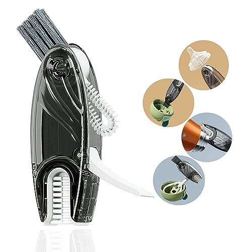 4in1 Multifunctional Cleaning Brush Set, 1pc Bright Grey, Plastic - style: 1pc Bright Grey 4in1