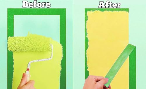 5 Rolls Pinstripe Tape - Masking Tape 1/16", 1/8", 1/4", 1/2", 3/4" - Thin Painters Masking Automotive Tape for DIY, Car, Auto, Paint, Art, Tumblers (Green) - color: Green