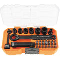 Klein Tools 65300 KNECT 32-Piece Pass Through Socket Set, SAE Impact Set with MODbox Case, 1/4-Inch Drive, Sockets, Bits and Accessories - style: 32-Piece