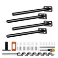 4pcs Wall Shelf Brackets Heavy Duty Floating Shelf Bracket Hidden,Invisible Black Shelving Brackets Decorative Floating Shelf Hardware Heavy Duty,Metal Shelf Support Bracket(8"-4pcs) - size: 8 inch-4pcs