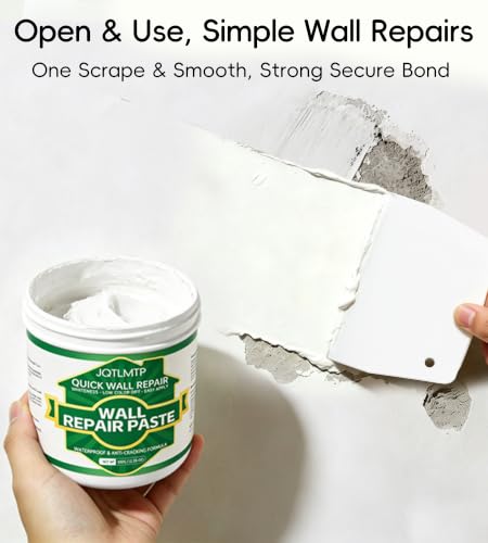 Wall Repair Paste 12 OZ, Drywall Crack & Hole Filler, Fast Drying Spackle for Interior Wall Repair