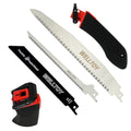3-in-1 Multi Blades Hand Saw,18 TPI Bi-Metal blade,Drywall Saw with TPR Handle,Blade Quick-Change Mechanism for Cutting Drywall, Sheetrock, Wood, Metal, Plastic and Plywood. - size: 3 in 1