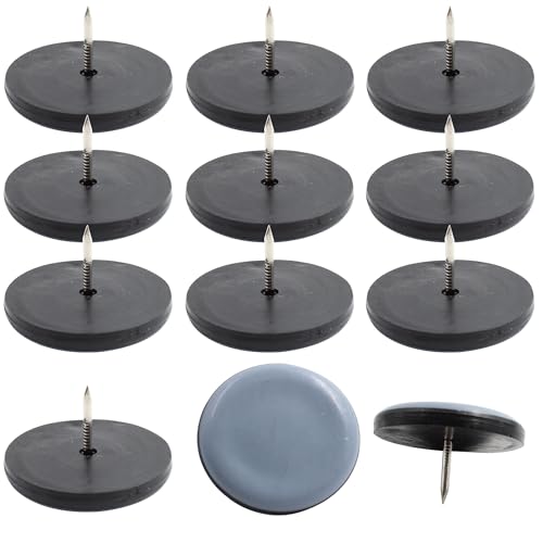 12pcs 1-1/2" Nail on Furniture Glides Sliders for Wooden Furniture, Furniture Sliders Pads Teflon Furniture Glides Chair Leg Pads Floor Protectors PTFE Moving Furniture Glides - size: 1.5"-12pcs