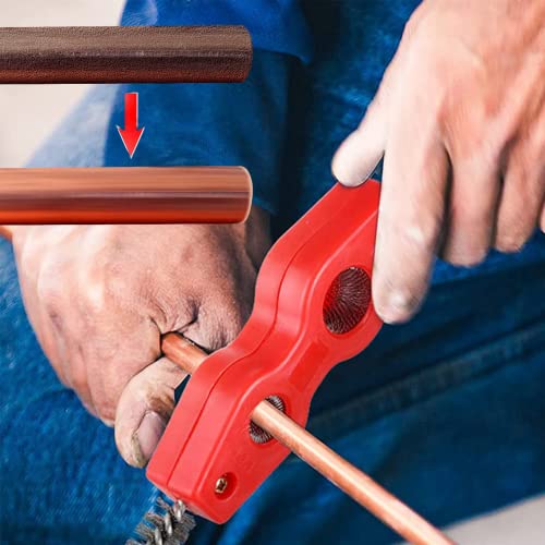 Saim 4 in 1 Copper Tubing Brush, 1/2 in and 3/4 in Copper Pipe Cleanerr
