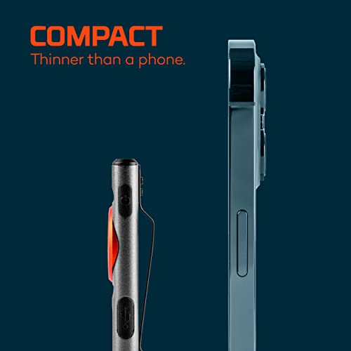 NEBO SLIM Mini Rechargeable Pocket Light | 250 Lumens, 2 Light Modes, Small Flashlight for EDC & Emergencies, Magnetic Base, Lightweight, Water Resistant & Durable, Includes Charging Cable - style: 250 Lumens - Gray
