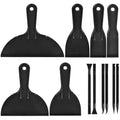 Sankoly 12 Pieces Plastic Putty Knife Set 2"" / 3"" / 6"" Flexible Scraper Tool and Detail Scraper Tool Multipurpose Spatula Paint Scrapers, for Spackling, Patching, and Painting Wood or Wall