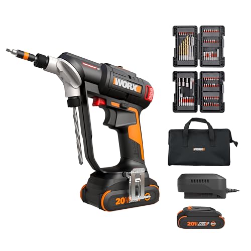 WORX Cordless Drill Driver, 20V Brushless, SwitchDriver 2-in-1, WX177L.2 - style: 20V SwitchDriver Drill 2.0(Battery & Charger & Accessory Included)