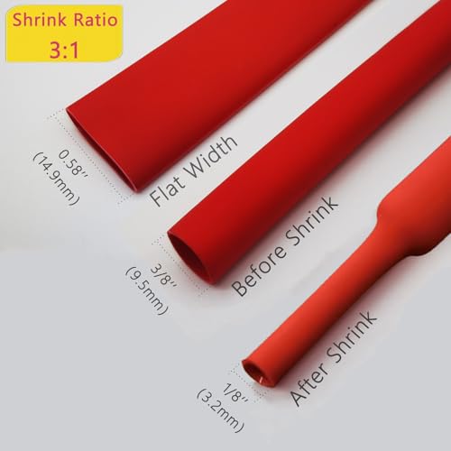 Heat Shrink Tubing Kit + 300W Mini Heat Gun for Shrink Tubing – 240pcs 3:1 Ratio Adhesive Lined Waterproof Heat Shrink Tubing for Wire Shrink Wrap - size: Shrink Ratio 3:1 & with case