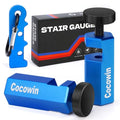 Tall Stair Gauges for Framing Square with Holder and Carabiner Stair guages Knobs Tool for Circular Saw Metal Stair Stringer Layout Tool for Carpentry Squares Stair and Rafter Gauge Clamps - style: 1 Pack Blue