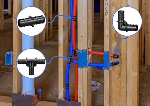 30pcs 1/2" Poly PPSU Barb Crimp PEX Fitting Combo, No Lead - size: 1/2" Combo, 30pcs
