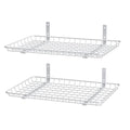 EVERHANGER Garage Wall Shelves 12x24 Inch, Wall Mounted Storage Shelf - color: White
