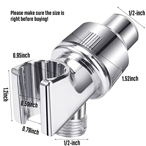 Shower Arm Holder for Handheld Shower Head, Adjustable Mount Bracket, Shower arm Adapter with Swivel Ball, 1/2-Inch, Chrome, Color3 - color: Color 3