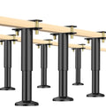 6 Pcs Adjustable Height Bed Support Legs, 7-12.6 Inch Metal Under Bed Frame Support Legs, Extra Sturdy Bed Legs Replacement Parts with Rubber Non-Slip Base for King Queen Frame Wooden Center Slat - size: 7'' - 12.6'' 6pcs