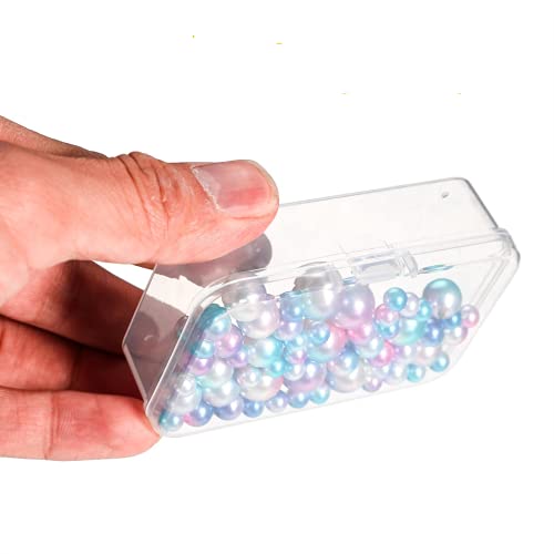 Jetec 6 Pieces Small Clear Plastic Storage Box, 2.9 x 2.9 x 1 Inch - size: 2.9 x 2.9 x 1 Inch