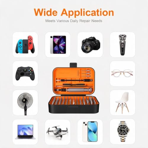 Precision Screwdriver Set, 150 in 1 Mini Screwdriver Set Tool - color: Orange, size: 150