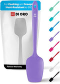 DI ORO Silicone Spoonula - Spoon Spatula, 600F Heat Resistant, Lavender - color: Lavender
