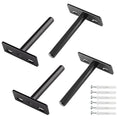Luomorgo 3 Inch Floating Shelf Bracket, Black Blind Shelf Support, 4 Pcs - size: 3 Inch-Black
